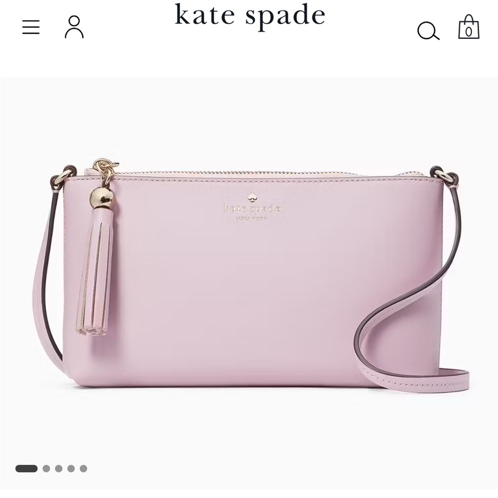 NWT Kate Spade Lavender crossbody with leather tassels; $199 tag attached